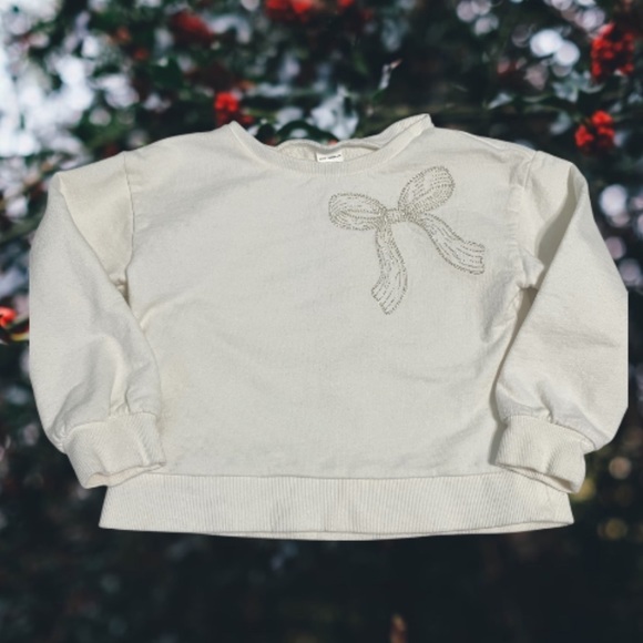 Carter’s Girls  White and Black Bow-Patterned Skirt and Sweatshirt Set - Picture 3 of 12